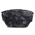 ( не использовался выставленный товар )GUCCI Gucci 851706 камуфляж -ju эффект ремень GG Denim темно-голубой сумка-пояс серебряный металлические принадлежности 