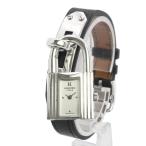 （中古）HERMES エルメス KE1.210 ケリーウォッチ クオーツ クシュベル SV925 ネイビー 〇X刻印 腕時計 レザー シルバー金具