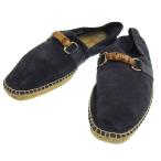  Gucci GUCCI bamboo эспадрильи плоская обувь мужской обувь темно-синий size W000080