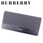 バーバリー ブラックレーベル 長財布 ファスナー付き 財布 チェック BURBERRY BLACK LABEL 中古