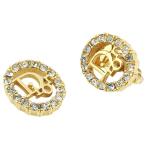 【30％OFFクーポン】クリスチャンディオール Christian Dior イヤリング ラインストーン レディース 中古