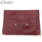 カルティエ ドキュメントケース 書類ケース レディース メンズ マストライン ボルドー 中古