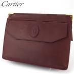 【週末タイムセール★30％OFF】カルティエ クラッチバッグ セカンドバッグ レディース メンズ マストライン ボルドー 中古