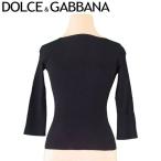  Dolce &amp; Gabbana cut and sewn лодка шея женский #38 размер Dolce&Gabbana ребра черный б/у 