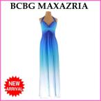 ビーシービージーマックスアズリア ワンピース ロング丈 ドレス グラデーション QPK6H547 ホルターネック BCBG MAXAZRIA 中古