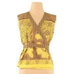  Max Mara shirt North licca shu cool lady's #S size we k end line flower pattern yellow Brown used 