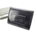 グッチ Wホック財布 レディース ブラック 中古