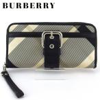 バーバリー ブルーレーベル 長財布 ラウンドファスナー 財布 レディース チェック BURBERRY BLUE LABEL 中古