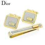 【爆買いWEEK★30％OFF】ディオール ネクタイピン タイピン カフス メンズ セット ゴールド シルバー 中古