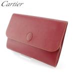 【ウィンターSALE★30%OFF】カルティエ クラッチバッグ セカンドバッグ レディース メンズ マストライン ボルドー 中古