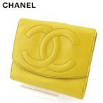 シャネル Wホック 財布 シャネルWホック 財布 レディース メンズ 二つ折り CHANEL 中古 T17913