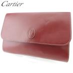 【30％OFF★SUMMER SALE】カルティエ クラッチバッグ セカンドバッグ レディース メンズ マストライン ボルドー 中古