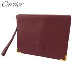 【週末タイムセール★30％OFF】カルティエ クラッチバッグ セカンドバッグ バッグ レディース メンズ  マストライン ボルドー ゴールド 中古