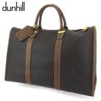 [30%OFF купон ] Dunhill сумка "Boston bag" путешествие сумка путешествие для сумка мужской "в елочку" черный Brown Gold б/у 