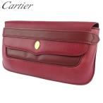 【ウィンターSALE★30%OFF】カルティエ クラッチバッグ セカンドバッグ バッグ レディース メンズ  マストライン ボルドー ゴールド 中古