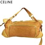 【30%OFFセール】セリーヌ 2WAY ショルダーバッグ ボストンバッグ バッグ レディース メンズ  異素材コンビ ライトブラウン ベージュ シルバー ゴールド 中古
