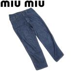 ミュウミュウ ジーンズ パンツ ボトムス レディース ♯25サイズ テーパード デニム miu miu 中古