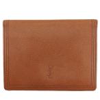  солнечный rolan SAINT LAURENT паспорт кейс YSL Logo Brown женский б/у 