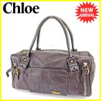 クロエ ボストンバッグ ショルダーバッグ レディース エクリプス ブラウン ブラック ゴールド シルバー 中古