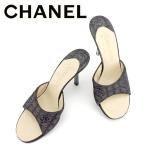 シャネル サンダル 靴 シューズ レディース #36 ニュートラベルライン ブラック 中古