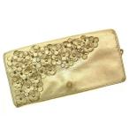 アンテプリマ 長財布 レディース 花 パールゴールド 中古