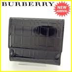 バーバリー BURBERRY Wホック財布 二つ折り財布 チェック 中古 美品 セール C2532
