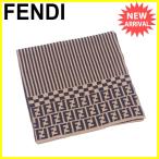 フェンディ FENDI マフラー レディース メンズ 可 ズッカ×ペカン 中古 訳あり セール C2845