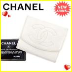 シャネル CHANEL コインケース ミニ財布 財布 カード入れ メンズ可 キャビアスキン 中古 人気 良品 C2874