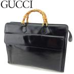 グッチ GUCCI ビジネスバッグ ブリーフケース ハンドバッグ レディース メンズ バンブー 中古