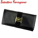 サルヴァトーレ フェラガモ 長財布 ファスナー付き 財布 ヴァラ Salvatore Ferragamo 中古