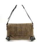 ショッピングビアジア 【初売りSALE★30%OFFクーポン】フランチェスコ・ビアジア FRANCESCO BIASIA ショルダーバッグ フェイクパイソン ベージュ ブラウン レディース 中古