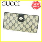 グッチ GUCCI Wホック財布 長財布 レディースメンズ可 GGプラス 中古 ヴィンテージ 人気 D1535