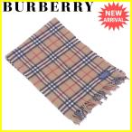 バーバリー BURBERRY マフラー フリンジ付き レディース メンズ 可 ノバチェック 中古 良品 セール D1699