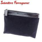 ラスト1点 サルヴァトーレ フェラガモ ポーチ 化粧ポーチ ロゴ Salvatore Ferragamo 中古