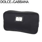 ドルチェ&amp;ガッバーナ DOLCE&amp;GABBANA ポーチ 化粧ポーチ レディース メンズ ドルガバ ロゴプレート 中古 美品 セール D1886