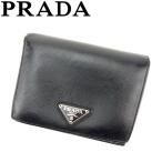 プラダ PRADA 二つ折り 財布 レディース メンズ M668A トライアングルロゴ 中古 人気 セール D1906