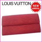 ルイヴィトン Louis Vuitton 長財布 ファスナー 二つ折り メンズ可 ポシェットポルトモネクレディ M63577 エピ 中古 良品 人気 E719