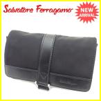 サルヴァトーレ フェラガモ Salvatore Ferragamo ポーチ ウエストポーチ メンズ可 ロゴ 中古 良品 セール F1195