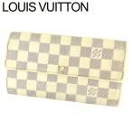 ルイ ヴィトン Louis Vuitton 長財布 ファスナー付き 財布 レディース メンズ ポルトフォイユサラ N61735 ダミエアズール 中古