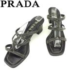 プラダ PRADA サンダル シューズ 靴 レディース ♯36ハーフ グラディエーター 中古