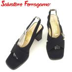 サルヴァトーレ フェラガモ Salvatore Ferragamo サンダル シューズ 靴 レディース ♯7D クロスデザイン ガンチーニ 中古