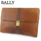 ラスト1点 バリー ビジネスバッグ ブリーフケース クラッチバッグ メンズ ロゴプレート BALLY 中古
