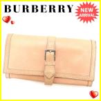 バーバリー BURBERRY 長財布 L字ファスナー レディース ベルトデザイン 中古 人気 セール G1006