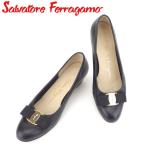 サルヴァトーレ フェラガモ Salvatore Ferragamo パンプス シューズ 靴 レディース #6 ヴァラリボン 中古