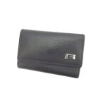 グッチ Gucci キーケース 6連 Gマーク ブラック シルバー メンズ 中古 Key Case