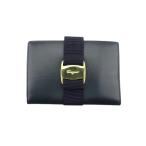  Salvatore Ferragamo Salvatore Ferragamo паспорт кейс vala темно-синий Gold женский б/у 