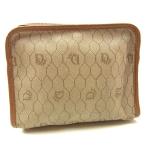 ディオール Dior ポーチ ロゴ柄 ヴィンテージ ベージュ ライトブラウン レディース 中古 Pouch