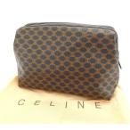 セリーヌ Celine ポーチ マカダム ブラック ライトブラウン ゴールド レディース 未使用品 中古 Pouch