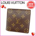ルイヴィトン Louis Vuitton 二つ折り財布 コンパクトサイズ ポルトビエカルトクレディモネ M61665 モノグラム 中古 セール I346