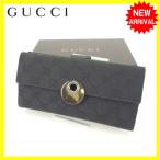 グッチ Ｇｕｃｃｉ 長財布 Wホック 男女兼用 ＧＧキャンバス 中古 良品 セール J10672